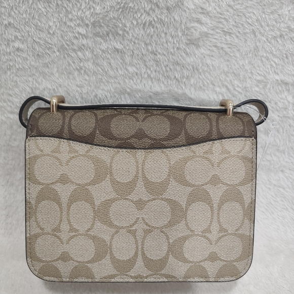 Morgan Square Crossbody Bag In Blocked Signature Canvas - Picture 7 of 12